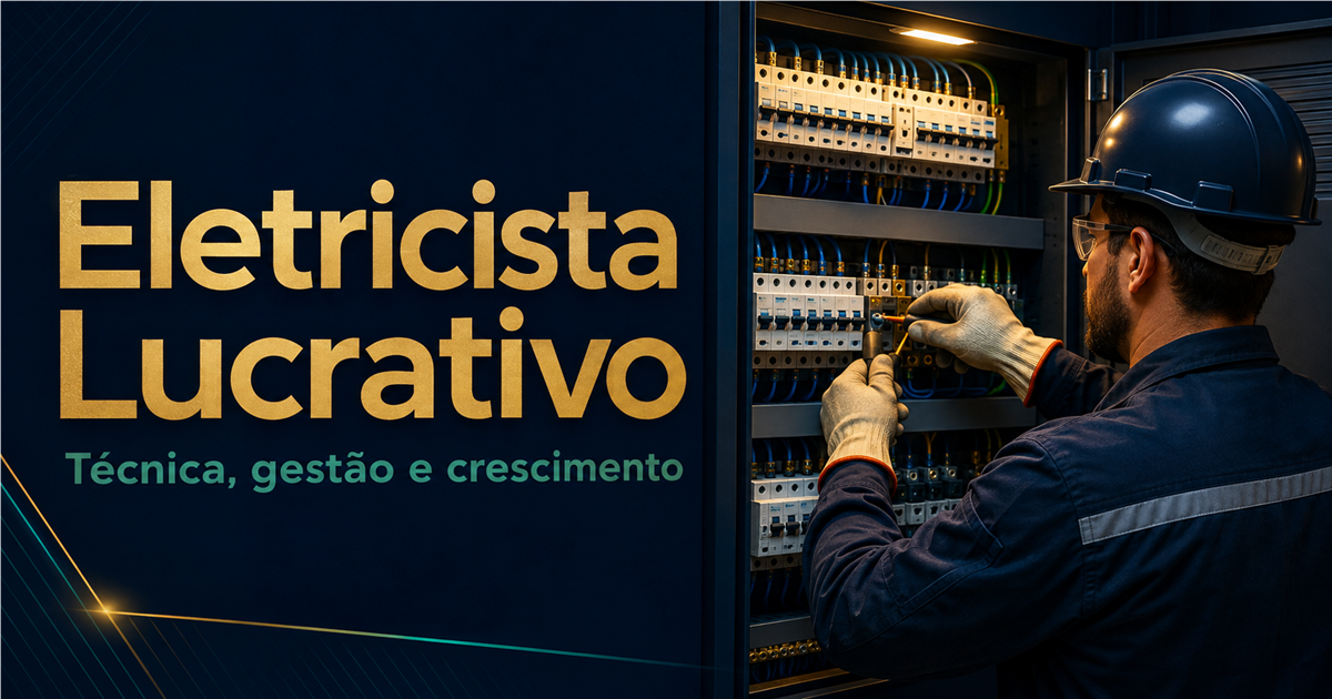 Eletricista profissional trabalhando com segurança em um quadro elétrico organizado